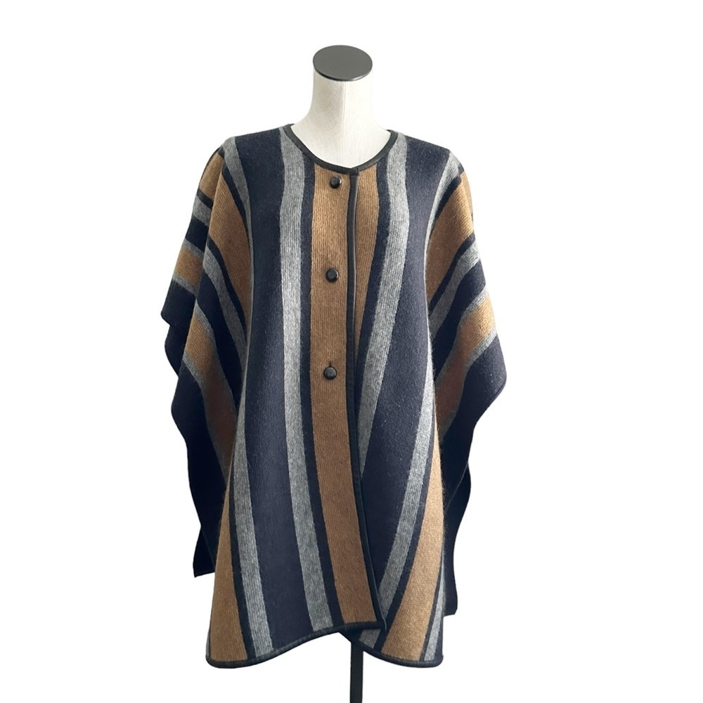 J Crew Womens Merino Wool Mohair Shawl Cardigan Sweater Neutral Stripe XS (m/l)